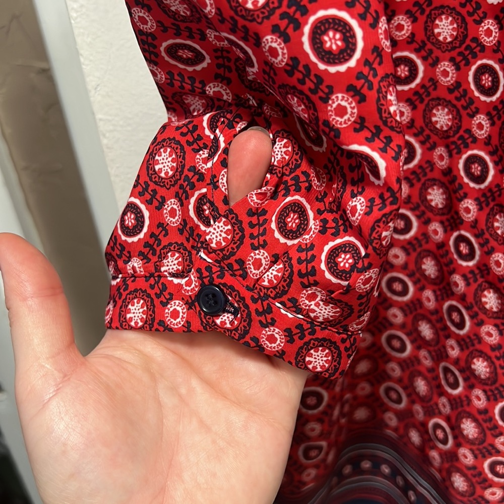Patterned work blouse - Picture 3 of 4